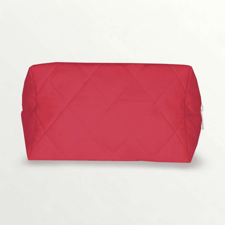 Trousse matelassée rectangulaire Quilly rouge